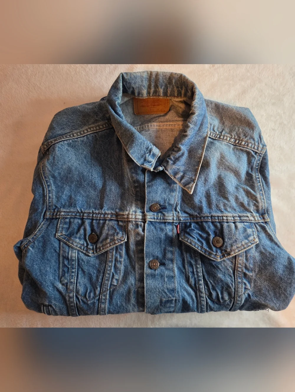 Vintage Levi’s Denim Jacket Men’s 46R Large USA Made Blue Jean - Picture 8 of 8